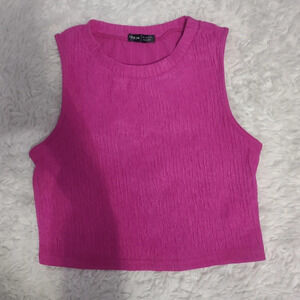 Barbie pink cropped tank